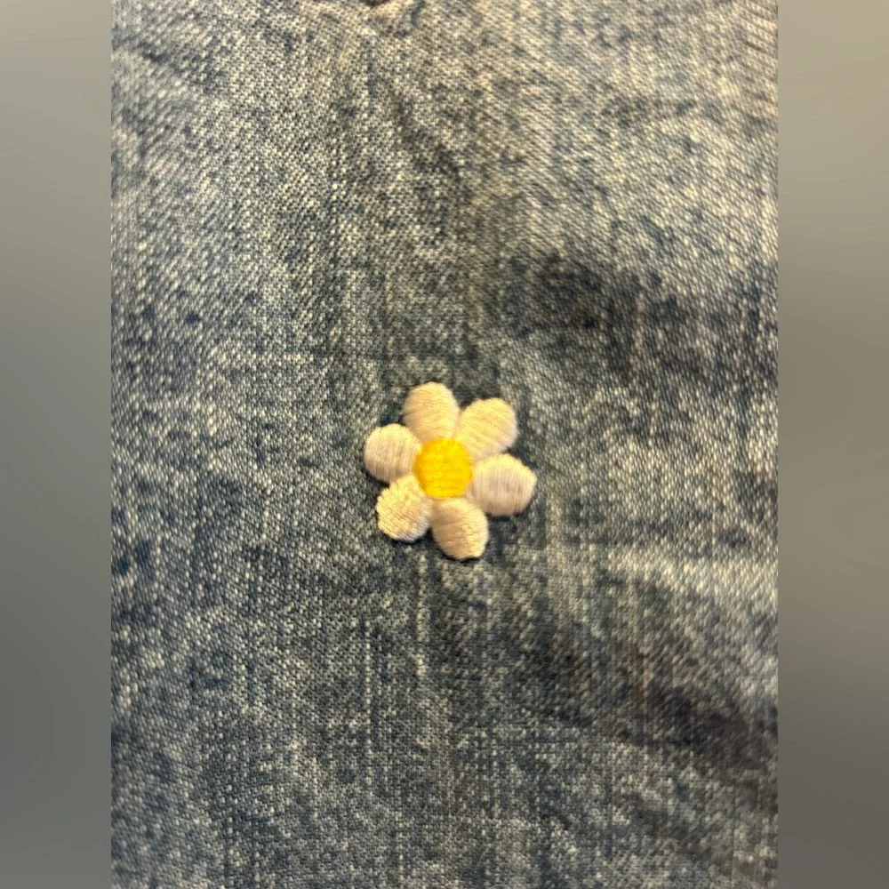 Rumi + Ryder Denim Tank Top with Daisy Embroidery - Picture 2 of 7